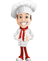 Italian Chef Cartoon Vector Character AKA Basilio the Chef Artist
